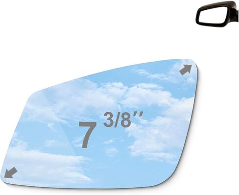 TOEMIRR Mirror Glass Driver Left Side fit for 2009-2019 BMW M2-M6 Series X1 320i 328i 330i 335i 340i 428i 430i 435i 440i 535i 550i 640i 650i 740i 750i 760i with Adhesive Flat No Backing Plate in Kuwait