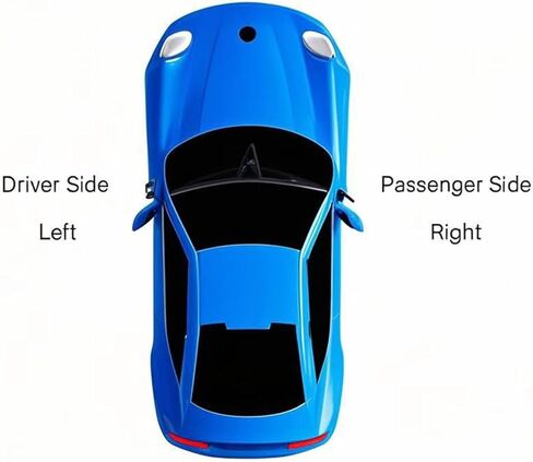 TOEMIRR Mirror Glass Driver Left Side fit for 2009-2019 BMW M2-M6 Series X1 320i 328i 330i 335i 340i 428i 430i 435i 440i 535i 550i 640i 650i 740i 750i 760i with Adhesive Flat No Backing Plate in Kuwait