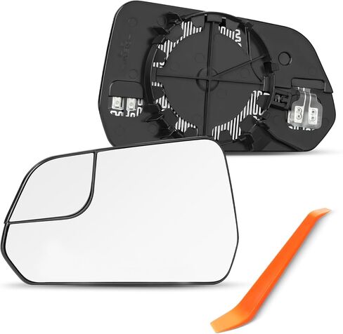 Compatible with Ford Mustang Driver Side Mirror, 2015 2016 2017 2018 2019 2020, Left Side Mirrors Replacement Glass with Backing Plate, Power Heated in Kuwait