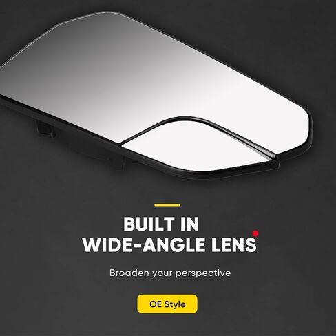 Compatible with Ford Mustang Driver Side Mirror, 2015 2016 2017 2018 2019 2020, Left Side Mirrors Replacement Glass with Backing Plate, Power Heated in Kuwait