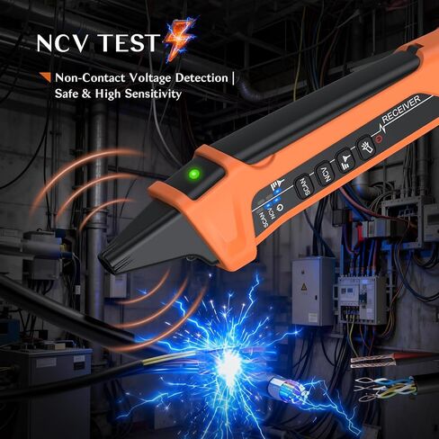 مكتشف قاطع الدائرة مع شاشة LCD، جهاز اختبار منفذ GFCI، أداة تتبع الدائرة الكهربائية القابلة لإعادة الشحن مع اختبار NCV ومصباح يدوي للنظام الكهربائي وتطبيقات التثبيت in Kuwait