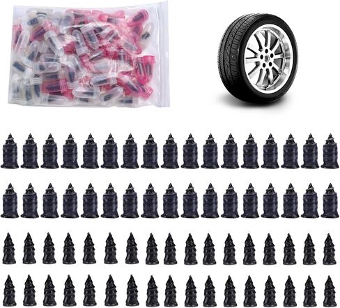 70 قطعة من الأظافر المطاطية لإصلاح الإطارات، أظافر مطاطية حلزونية مع تصميم أظافر لإصلاح الإطارات، إصلاح الإطارات في حالات الطوارئ للسيارات والشاحنات والدراجات النارية، مثالية للسائقين والمتحمسين في الهواء الطلق لإصلاح الثقب بسرعة in Kuwait