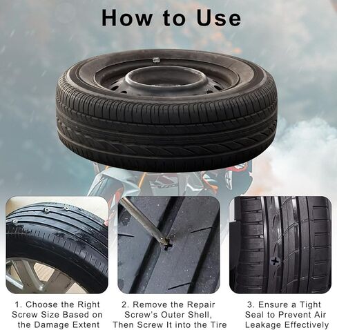 70 قطعة من الأظافر المطاطية لإصلاح الإطارات، أظافر مطاطية حلزونية مع تصميم أظافر لإصلاح الإطارات، إصلاح الإطارات في حالات الطوارئ للسيارات والشاحنات والدراجات النارية، مثالية للسائقين والمتحمسين في الهواء الطلق لإصلاح الثقب بسرعة in Kuwait