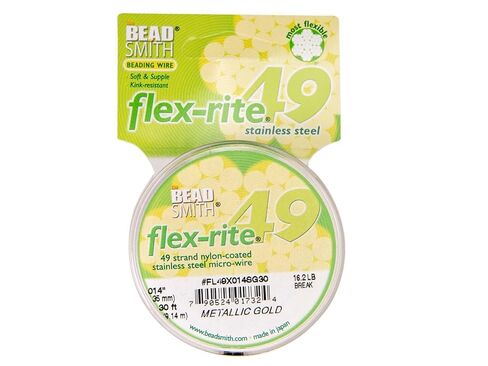 The Beadsmith Flex-Rite 49 Strand Nylon Coated, Stainless-Steel Beading Wire, Jewelry Making Supply (.018 Dia, Clear - 30 Ft) in Saudi Arabia