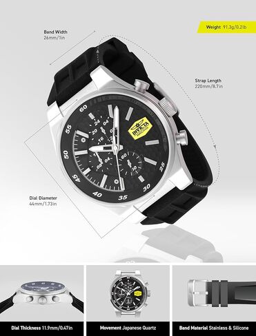 Invicta Racing Men 44mm Stainless Steel Steel Black dial VD38 Quartz in Saudi Arabia