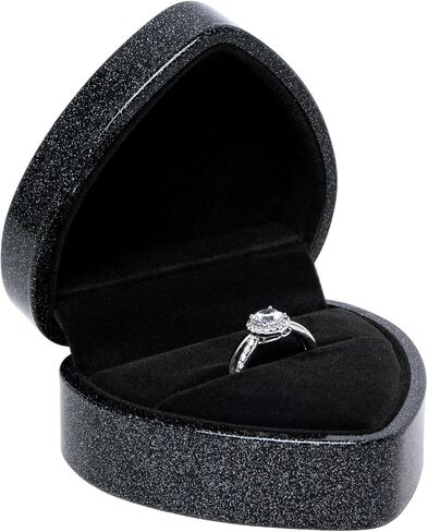 Engagement Ring Box Heart Shaped Elegant Starry Sky Ring Case Jewlery Display Box for Wedding Rings Proposal Anniversary Ceremony Gift in Saudi Arabia