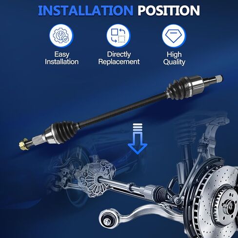 Maxfavor CV المحور الخلفي متوافق مع Chevy Equinox 2010 2012 2013 2014 2015 2016 2017 LTZ LT LS، مع GMC Terrain 2010-2017 SLT SLE 2.4L 3.0L، قطعتان خلفيتان LH RH جانبية CV محاور تجميع مشتركة in Saudi Arabia