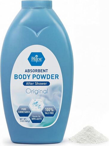 MED PRIDE Premium 100% Talc Free Baby Powder - Pure Cornstarch Absorbent Baby Powder for Odor & Moisture Protection- Paraben-Free Soothing Dusting Powder for Diaper Rash, Chaffing - Lavender 13oz in Kuwait