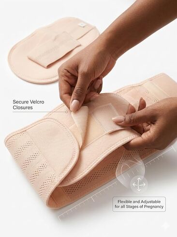 Pregnancy Belly Band Maternity Belt, Back/Abdomen/Waist(Size S,Light Nude Color) in Saudi Arabia