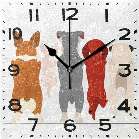 Naanle Chic 3D White Marble Stone Print Square Wall Clock, 8 Inch Battery Operated Quartz Analog Quiet Desk Clock for Home,Office,School in Saudi Arabia