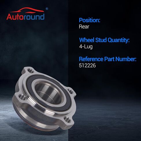 Autoround 512226 Rear Wheel Bearing and Hub Assembly Fit for BMW X5 00-06, 528I Xdrive 09-10, 530Xi 06-07, 645Ci 04-05, 650I 06-12, 745I 745Li 02-05, 750I 750Li 06-09, 760I 760Li 03-08, Set of 2 in Saudi Arabia
