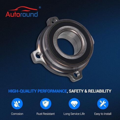 Autoround 512226 Rear Wheel Bearing and Hub Assembly Fit for BMW X5 00-06, 528I Xdrive 09-10, 530Xi 06-07, 645Ci 04-05, 650I 06-12, 745I 745Li 02-05, 750I 750Li 06-09, 760I 760Li 03-08, Set of 2 in Saudi Arabia