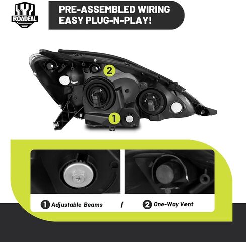 المصابيح الأمامية مع لمبات لسيارة Toyota Sienna Minivan 2006-2010 (جميع الديكورات: CE، LE، XLE) وشاحنة البضائع in Kuwait