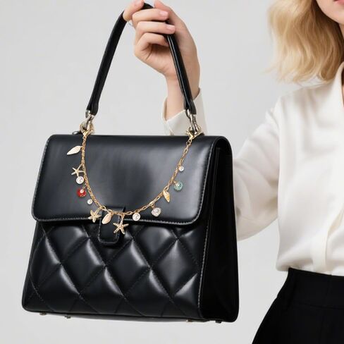 سحر حقيبة لحقائب اليد، نجمة البحر شل اللؤلؤ محفظة سحر أنيقة سلسلة المفاتيح الذهبية محفظة سلسلة الملحقات للنساء حقائب الكتف حقائب اليد in Kuwait