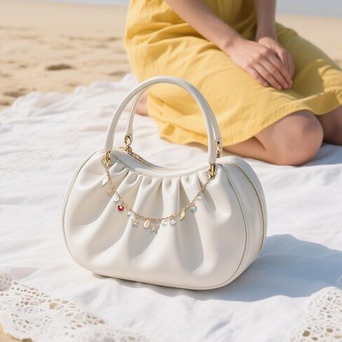 سحر حقيبة لحقائب اليد، نجمة البحر شل اللؤلؤ محفظة سحر أنيقة سلسلة المفاتيح الذهبية محفظة سلسلة الملحقات للنساء حقائب الكتف حقائب اليد in Kuwait