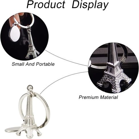 قطعتان من سلاسل مفاتيح برج إيفل مع لوحة نقش وحلقات مفاتيح أنيقة وحاملات مفاتيح للرجال والنساء، إكسسوار مثالي للمفاتيح والحقائب، خيار هدية مثالي لعشاق السفر in Kuwait