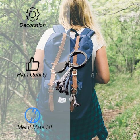 قطعتان من سلاسل مفاتيح برج إيفل مع لوحة نقش وحلقات مفاتيح أنيقة وحاملات مفاتيح للرجال والنساء، إكسسوار مثالي للمفاتيح والحقائب، خيار هدية مثالي لعشاق السفر in Kuwait