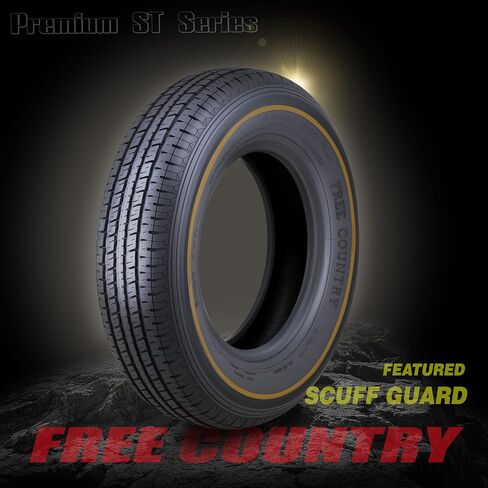 Free Country Premium Trailer Tires ST175/80R13 8PR Load Range D with Scuff Guard in Kuwait