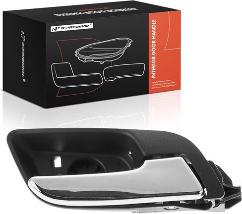 A-Premium Front or Rear Left Driver Side Interior Door Handle Compatible with Chevrolet Equinox 2010-2017, Malibu 2013-2015, Impala 2014-2019, Sonic, Malibu Limited & GMC Terrain, Chrome Lever in Kuwait