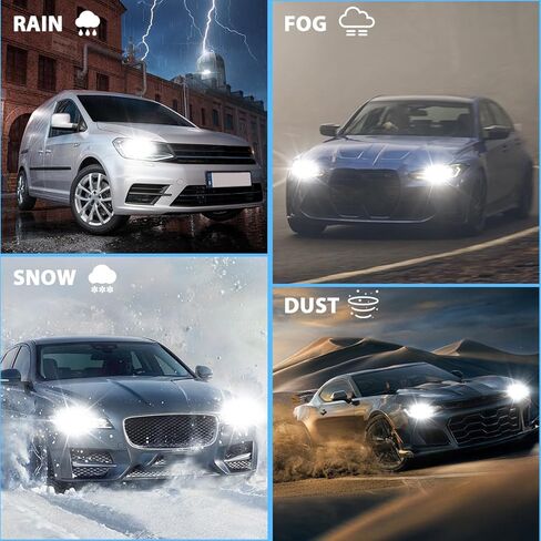 مناسب لسيارة Kia Forte 2014 2015 2016، H1 H11 مصابيح أمامية عالية الشعاع منخفضة، مجموعة مصابيح إضاءة بيضاء رائعة 6000LM 5100K عالية الأداء، أداء عالٍ، حزمة من 4 قطع in Kuwait