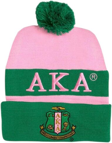 Alpha 1908 Kappa Pink Alpha Winter Knit Beanie Sorority in Saudi Arabia