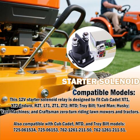 12 فولت جزازة العشب استبدال الملف اللولبي لجرارات الركوب RZT LT1 ZT1 ZT2، يناسب MTD Troy Bilt Yard Man Husky Zero Turn ركوب جزازات العشب in Kuwait