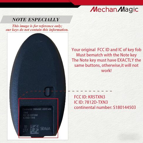 استبدال MechanMagic Smart Key Fob يناسب Nissan Kicks SR SR+ SV Rogue 2018 2019 2020 2021 دخول بدون مفتاح للتحكم عن بعد، زر التشغيل 4 أزرار KR5TXN3 285E3-5RA6A in Kuwait