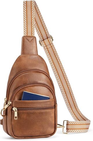 Anti Theft Small Sling Bag for Men and Women RFID Crossbody Chest Purse Genuine Leather Bags for Travel or Commuting in Saudi Arabia