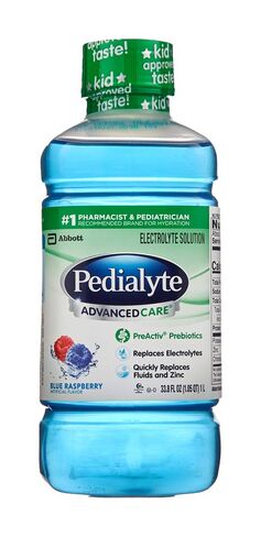 Pedialyte AdvancedCare Electrolyte Solution with PreActiv Prebiotics, Hydration Drink, Strawberry Lemonade, 1 Liter, 4 Count in Kuwait
