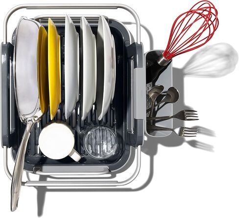 OXO Good Grips Extendable Over-The-Sink Aluminum Drying Dish Rack in Kuwait