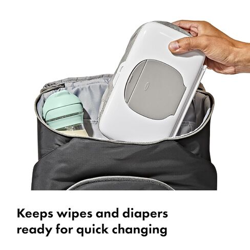 OXO Tot On-The-Go Wipes Dispenser with Diaper Pouch, Gray in Kuwait