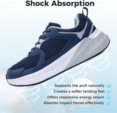 QAUPPE Walking Sneakers for Men Wide Toe Box Arch Support Shoes Plantar Fasciitis Orthotic Shoes Tennis Running Sneakers for Gym Workout Jogging in Saudi Arabia