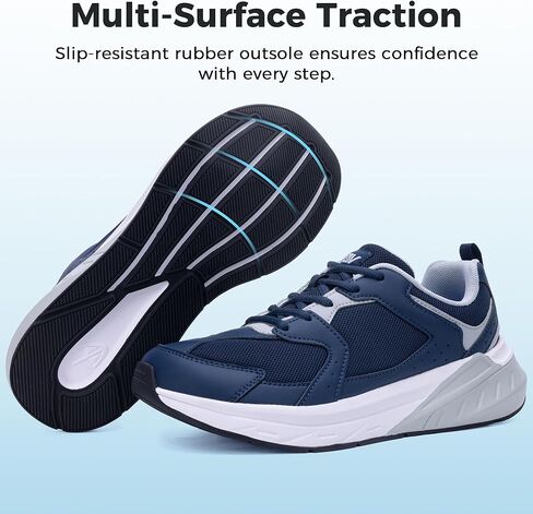QAUPPE Walking Sneakers for Men Wide Toe Box Arch Support Shoes Plantar Fasciitis Orthotic Shoes Tennis Running Sneakers for Gym Workout Jogging in Saudi Arabia