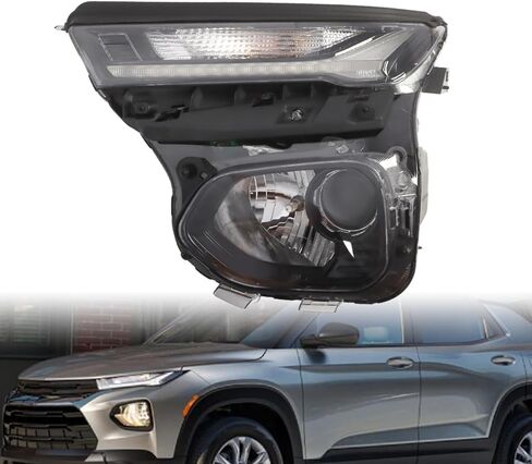 مجموعة مصابيح الهالوجين الأمامية للسائق متوافقة مع Trailblazer LS/LT/RS/Activ 2021 2022 2023 W/DRL المصابيح الأمامية لجهاز العرض الأيسر GM2502520 (يسار) in Saudi Arabia