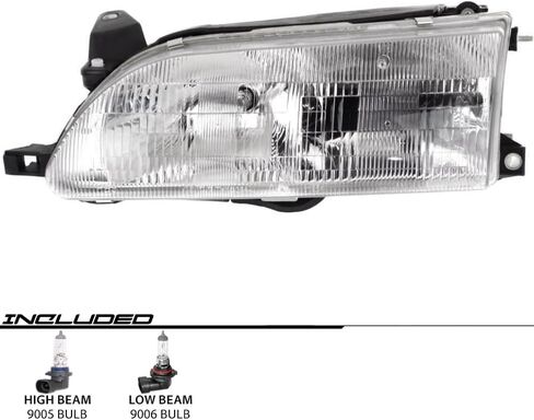 EPIC LIGHTING OE Fitment Replacement Headlight Signal Light Combo Set Compatible with Toyota 93 94 95 96 97 Corolla [ 811501A491 811101E221 8162012600 8161012600 ] 4-Piece in Saudi Arabia