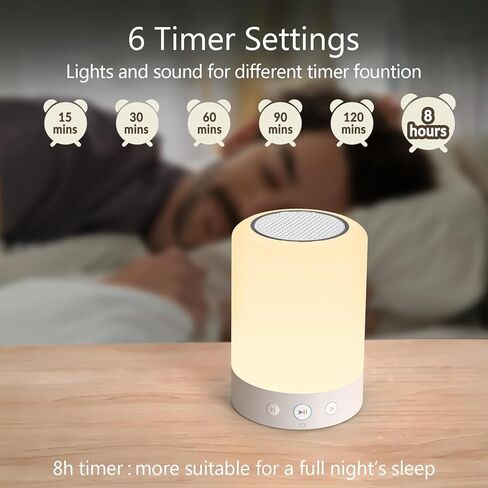 Kipcush White Noise Sound Machine with Nursery Night Light, 20 Soothing Sleep Sounds. Portable Design for Bedroom, Office, Travel. Favorites Buttons, Timer in Kuwait