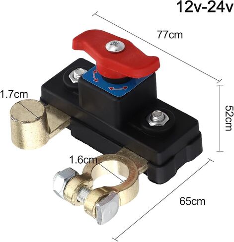 12V 24V Car Battery Cut Off Switch Disconnect Isolator For Top Post Negative Terminal, Power Cutoff Switch Compatible With Vehicles Trucks RVs Boats in Kuwait