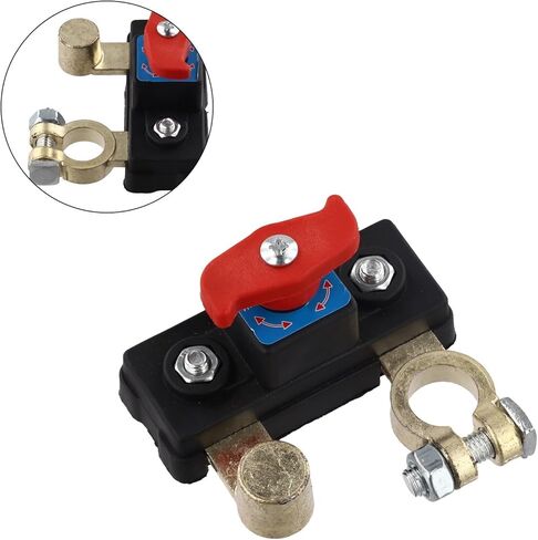 12V 24V Car Battery Cut Off Switch Disconnect Isolator For Top Post Negative Terminal, Power Cutoff Switch Compatible With Vehicles Trucks RVs Boats in Kuwait