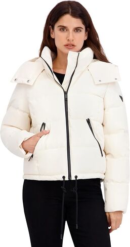 Roxy Women's Heavyweight Ellie Cropped Hooded Puffer Jacket – Waterproof Winter Coat in Saudi Arabia