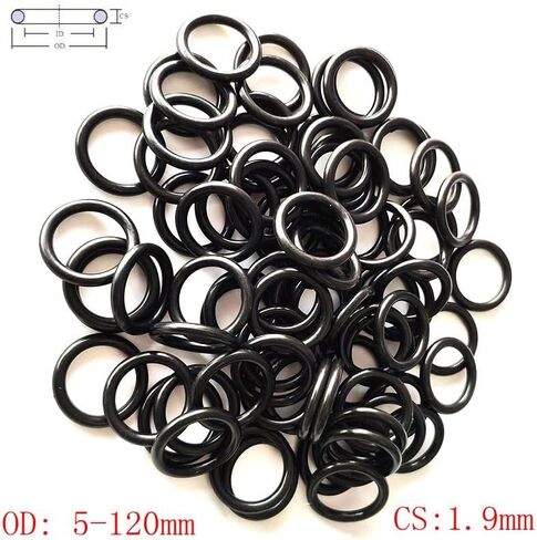 10/50/100pieces CS 1.9mm OD 5-180mm NBR Rubber O Ring O-Ring Oil Sealing Gasket Automobile(64mm x 1.9mm 10pcs) in Saudi Arabia