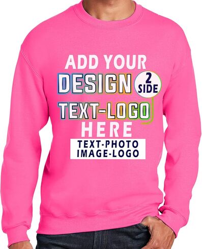 قميص NACRE APPAREL المخصص ذو الرقبة المستديرة أضف تصميمك الخاص وصورة الصورة والنص الأمامي والخلفي للرجال والنساء in Kuwait