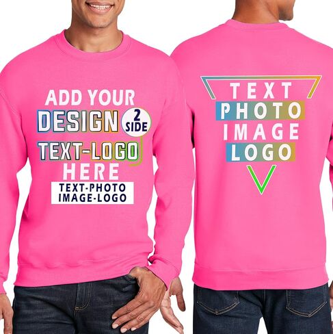 قميص NACRE APPAREL المخصص ذو الرقبة المستديرة أضف تصميمك الخاص وصورة الصورة والنص الأمامي والخلفي للرجال والنساء in Kuwait