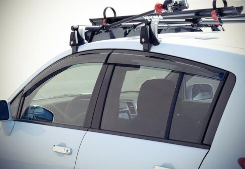WellVisors Window Visors Wind Deflectors Compatible with Nissan 2007-2012 Versa Hatchback Premium Series Rain Guards 3-847NS002 in Saudi Arabia