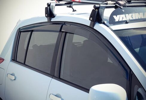 WellVisors Window Visors Wind Deflectors Compatible with Nissan 2007-2012 Versa Hatchback Premium Series Rain Guards 3-847NS002 in Saudi Arabia
