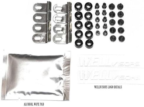WellVisors Window Visors Wind Deflectors Compatible with Nissan 2007-2012 Versa Hatchback Premium Series Rain Guards 3-847NS002 in Saudi Arabia
