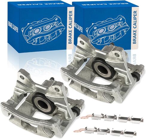 Brake Caliper Assembly Compatible with Jeep 2008-2012 Liberty 2007-2017 Wrangler 2007-2011 Dodge Nitro Disc Brake Caliper Rear Pair with Bracket 18B5047 18B5046 in Kuwait