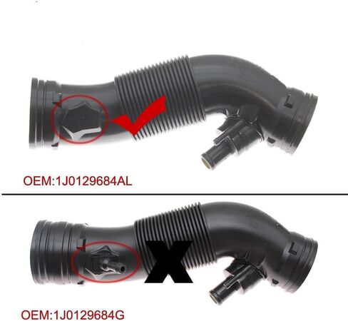 Air Intake Hose 1J0129684AL 1.6L Air Filter Intake Hose Pipe/Fit For Audi A3 Seat Leon Toledo II Skoda Octavia I VW GOLF BORA 1J0 129 684 A L Flexible Air Filter Intake Hose(28MM) in Kuwait