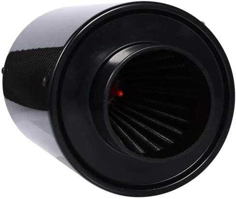 Air Intake Hose 1set 76mm 3 inch Universal Car Cold Air Filter Carbon Fibre Feed Enclosed Intake Induction Pipe Hose Kit Flexible Air Filter Intake Hose in Kuwait