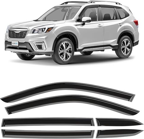 CLIM ART Chrome Trim Incredibly Durable Rain Guards for Dodge Ram 1500 2019-2026 Crew Cab, Original Tape-on Window Deflectors, Vent Deflector, Window Visors, Car Accessories, 4pcs. - 419164 in Kuwait