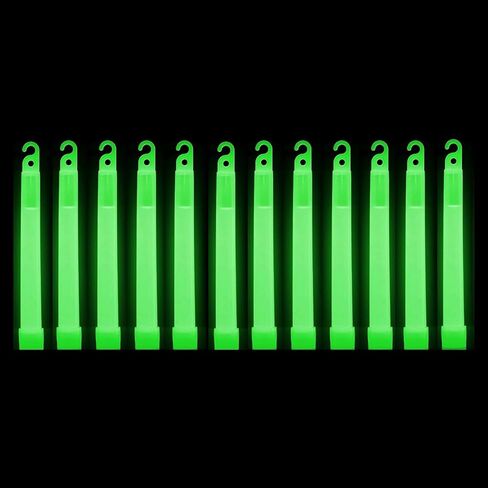 Emergency Glow Sticks with 12 Hours Duration, Individually Wrapped Industrial Grade Glowsticks for Survival Gear, Camping Lights, Power Outages and Military Use in Kuwait